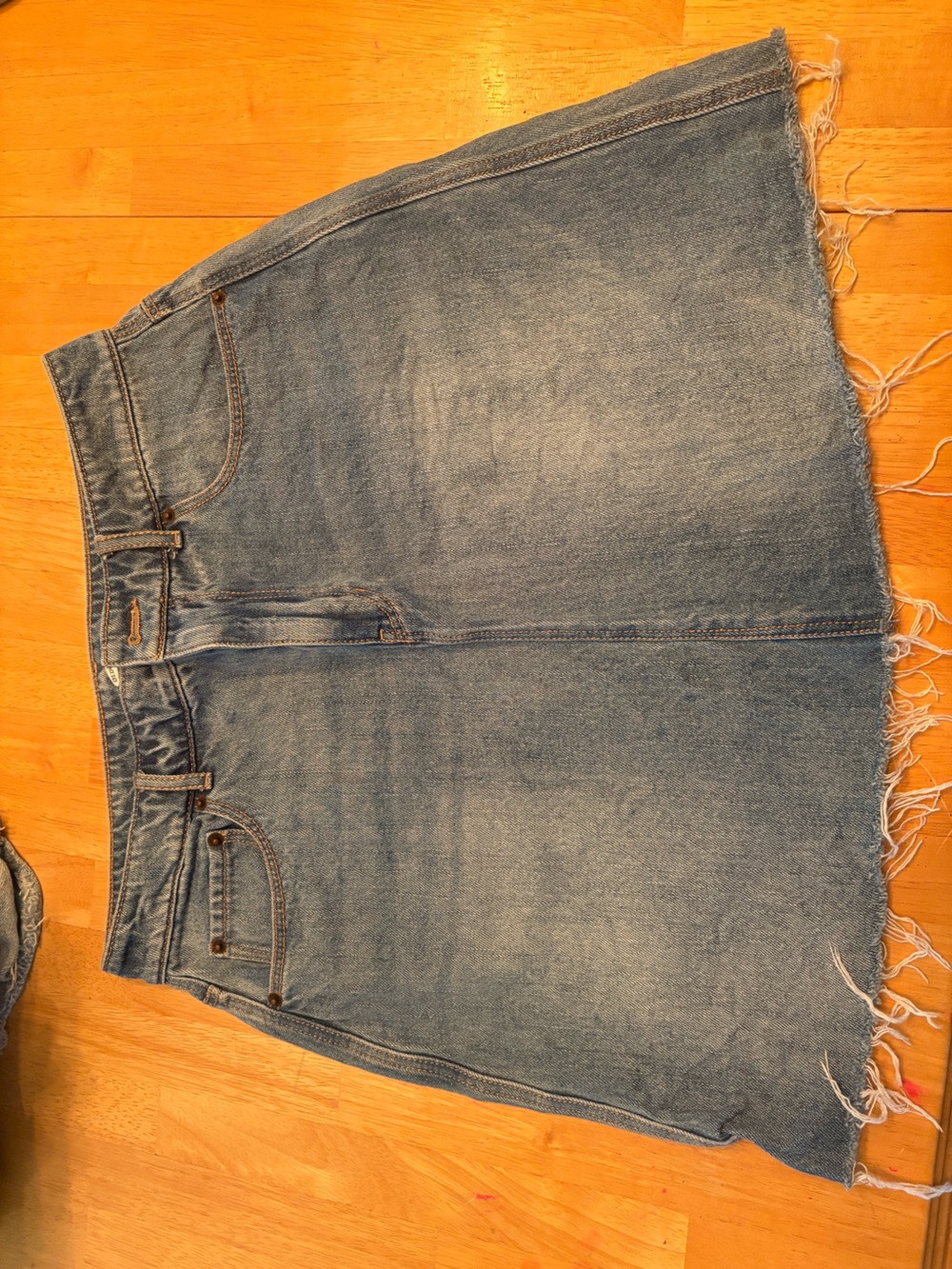 Old Navy Light Blue Denim Midi Skirt